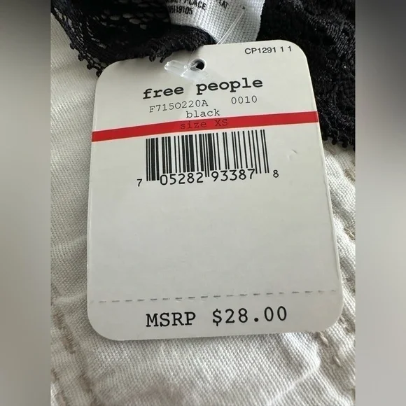 Free People Intimately Scallop Lace Bandeau in Black Size XS - Picture 13 of 14